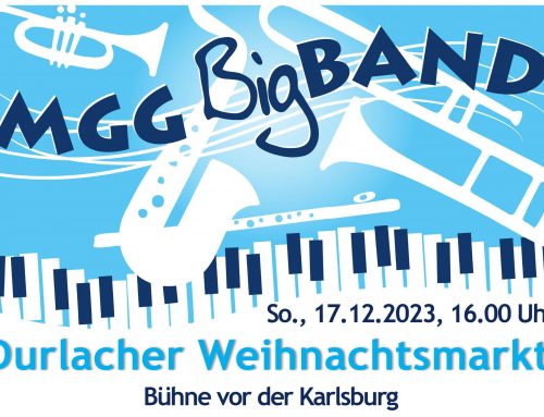 Auftritt der MGG Big Band auf dem „Mittelalterlichen Weihnachtsmarkt 2023“ in Durlach